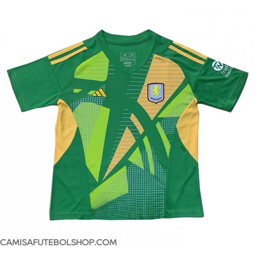 Camisa de time de futebol Aston Villa Goleiro Replicas 1º Equipamento 2024-25 Manga Curta